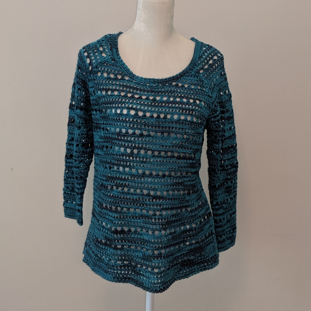 Lucky Brand Blue Long Sleeve Knitted sweater
